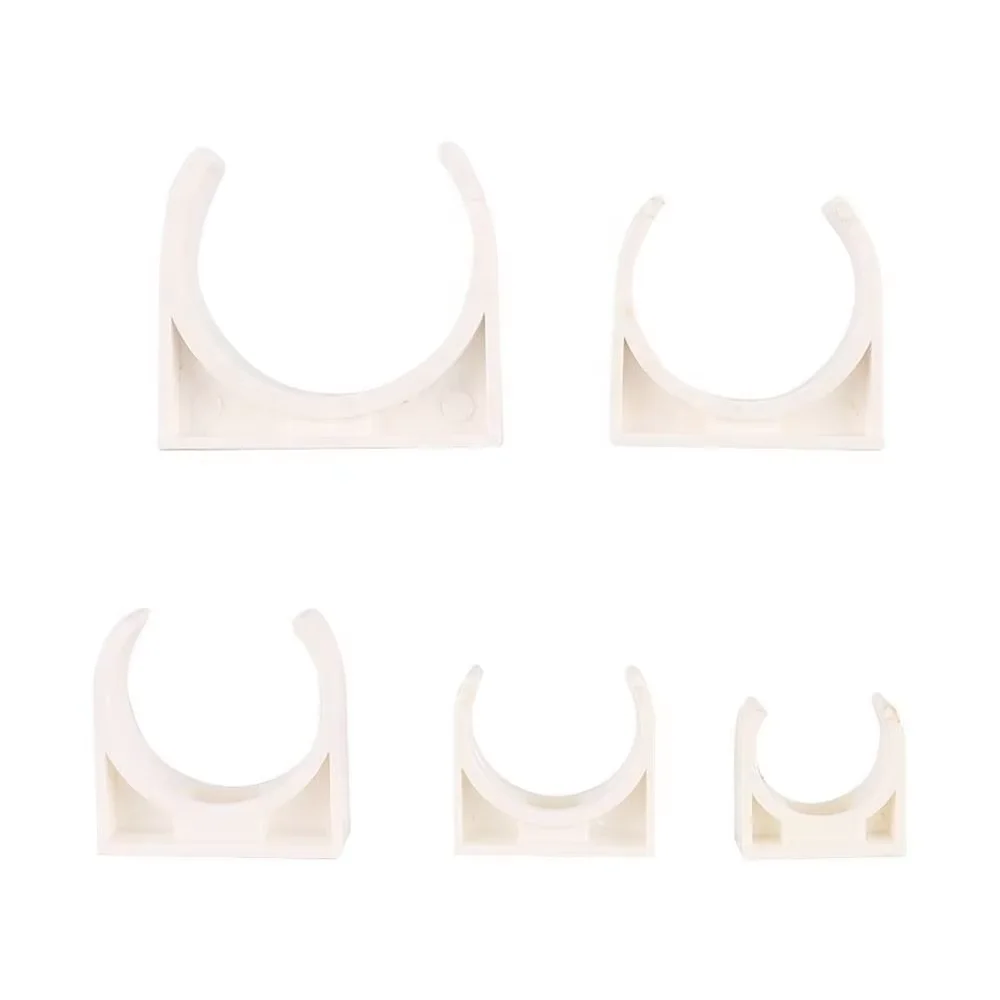 20 25 32 40 50mm Plastic PVC Pipe Clip Garden Water Hose Pipe Holder U Lock Tube Fixed Clamp
