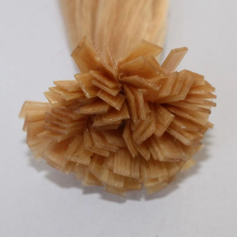 
100% Human Remy Hair Italy Glue Russian Hair Extensions Flat tip Human Hair Extensions 