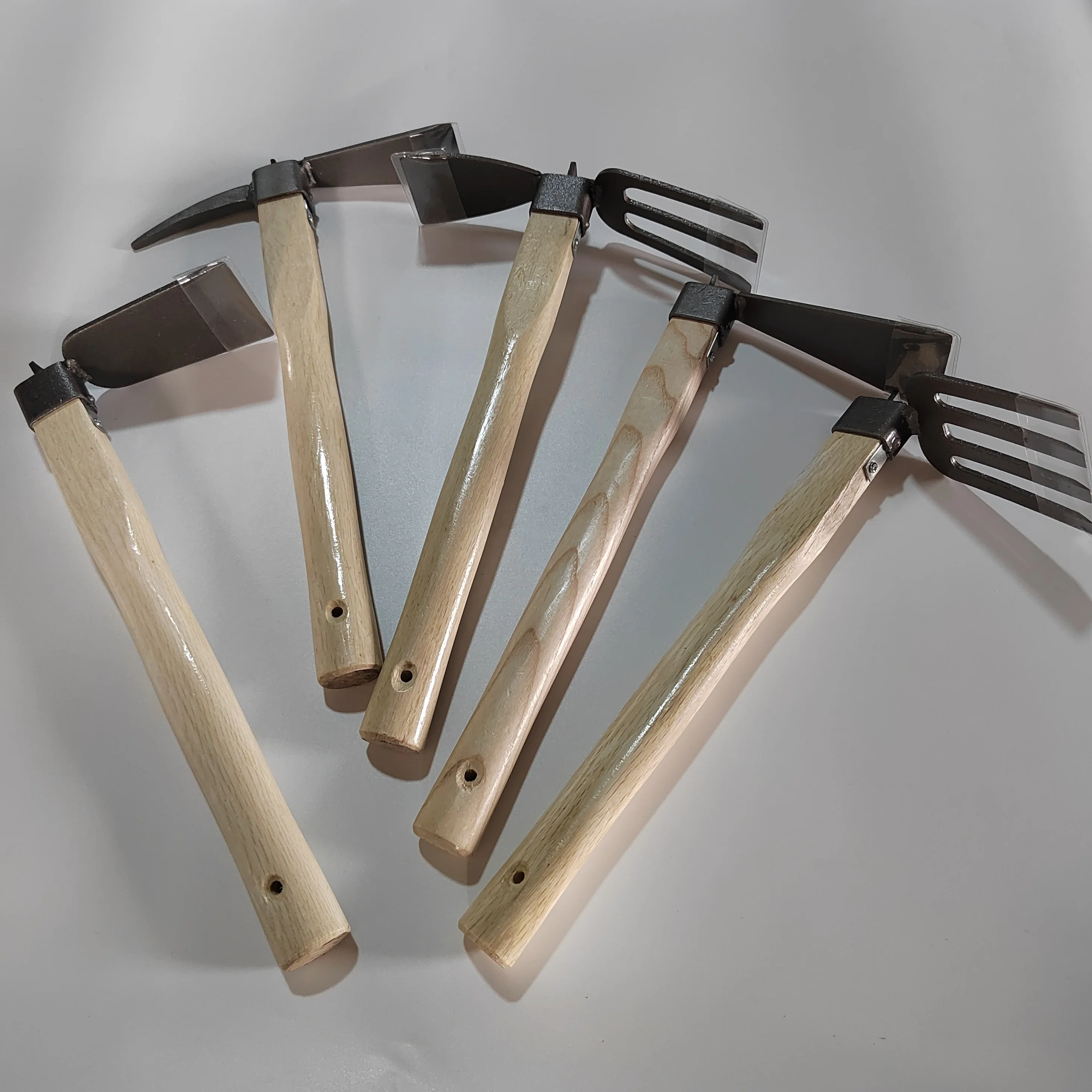 4-Tine Fork Hoe Single Handed Size 3mm Thickness Blade hand mini pickaxe steel garden hoe;