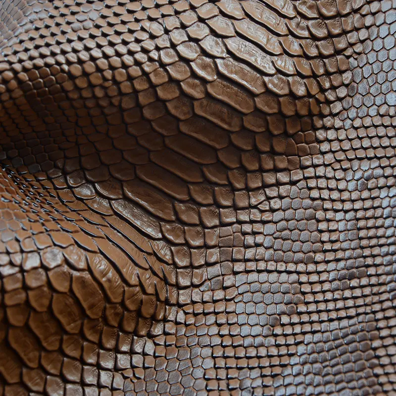 
PVC artificial leather snake pattern fake leather fabric for making bags material 