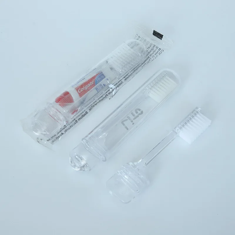 Foldable Travel Size Toothbrush with Toothpaste inside soft nylon bristle toothbrush