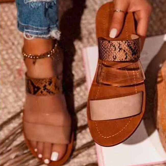 Wholesale Hot three Line Strap Denim Upper Sandals For Ladies Slip On Slippers