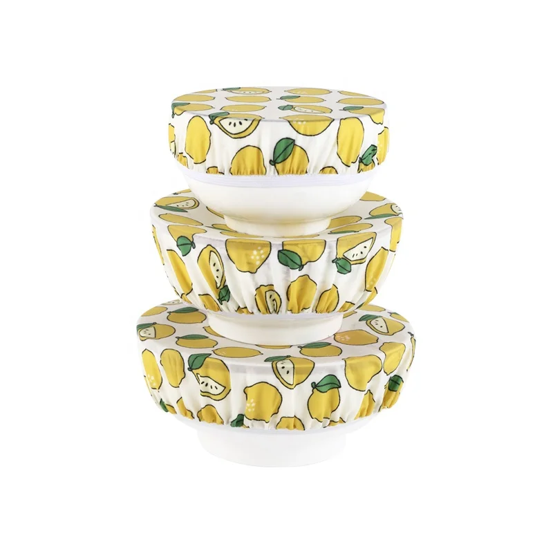 REACH LFGB reusable washable beeswax food covers for bowls