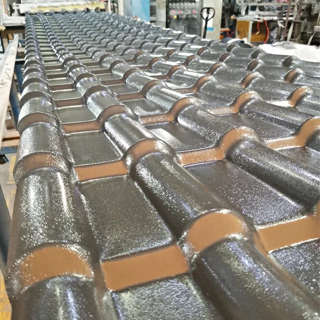 Good Fire-resistant spanish Rating ASA coated synthetic resin tiles for house roof