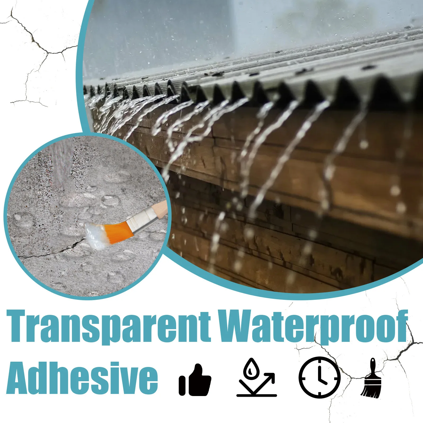 Custom Logo Jue-Fish Colorless Transparent Waterproof Adhesive Wall Floor Roof Leakage Sealant All Purpose Glue Adhesive