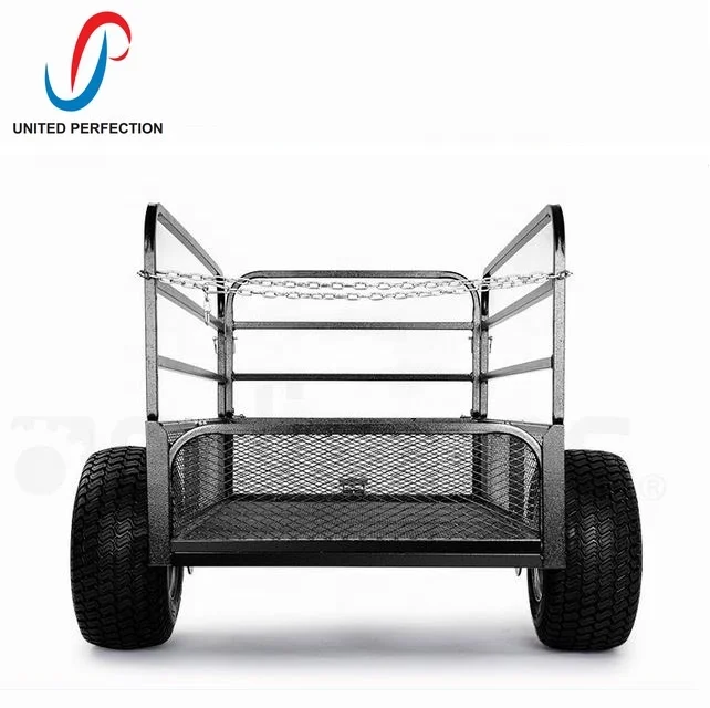 Low MOQ Heavy Load Small Steel Dump Trailer Best Price Garden ATV Cart with Foldable Sides ATV Trailer