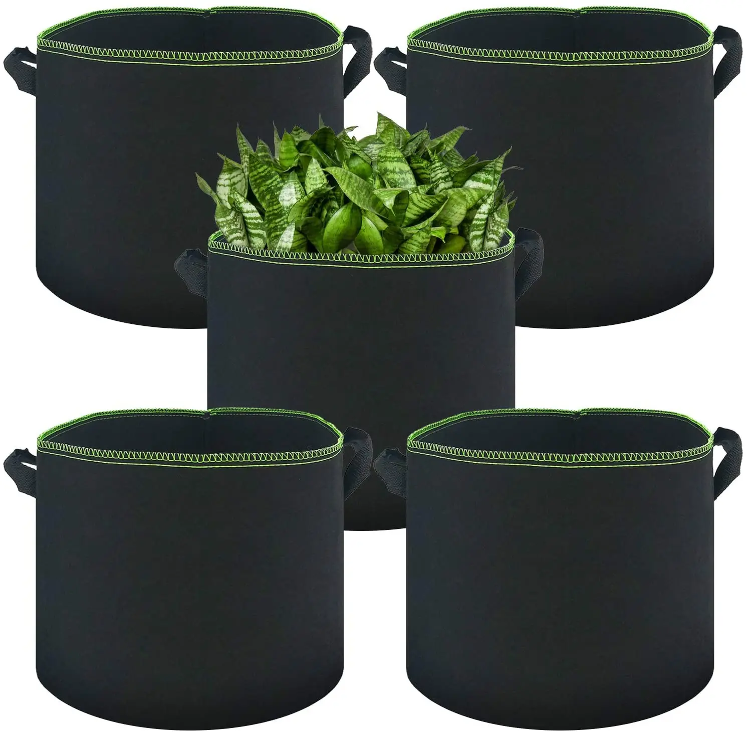 Cheap Customized 1 2 3 5 7 10 15 20 30 100 Gallon non woven felt fabric grow pots garden vegetable Fabric pot plant grow bags