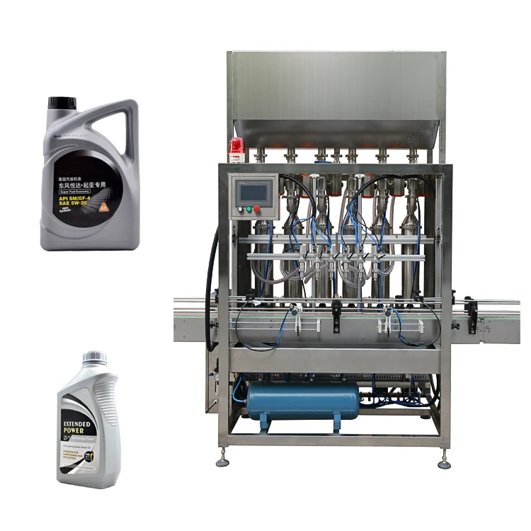Automatic Bottling Line Engine Mobil Hydraulic Brake Oil Filling Machine