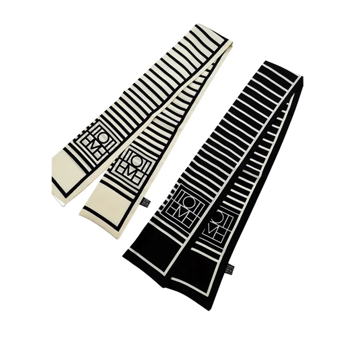 2021 Новый стиль Маленькая лента с 26 буквами маленький Шелковый атласный шарф для женщин