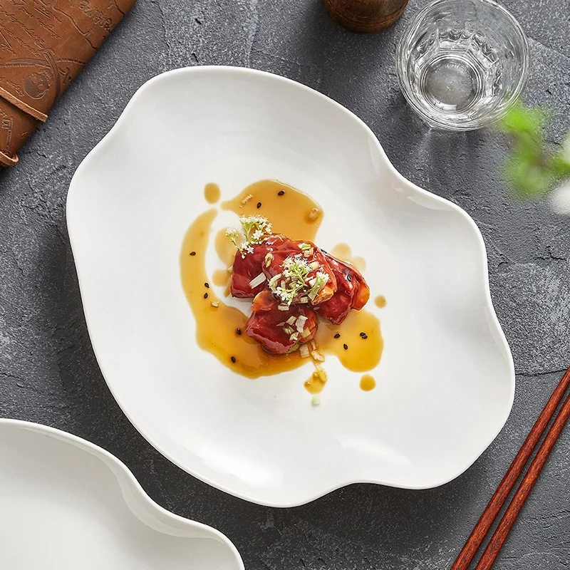 Guangzhou Hefa kitchen & tabletop restaurant plates porcelain tableware dinnerwares decor dish service  Nordic crockery for cafe