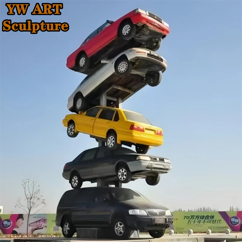 Custom Large Mirror Surface Polished Stainless Steel Diecast Model Car Sculpture For Automobile 4S Store Display Decor