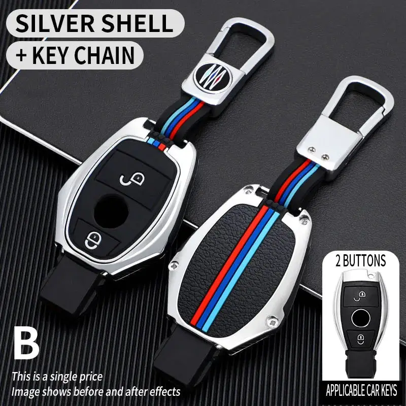 Car Key Case Cover Key Bag For Mercedes Benz A B C S Class AMG GLA CLA GLC W176 W221 W204 W205 Accessories Holder Shell Keychain