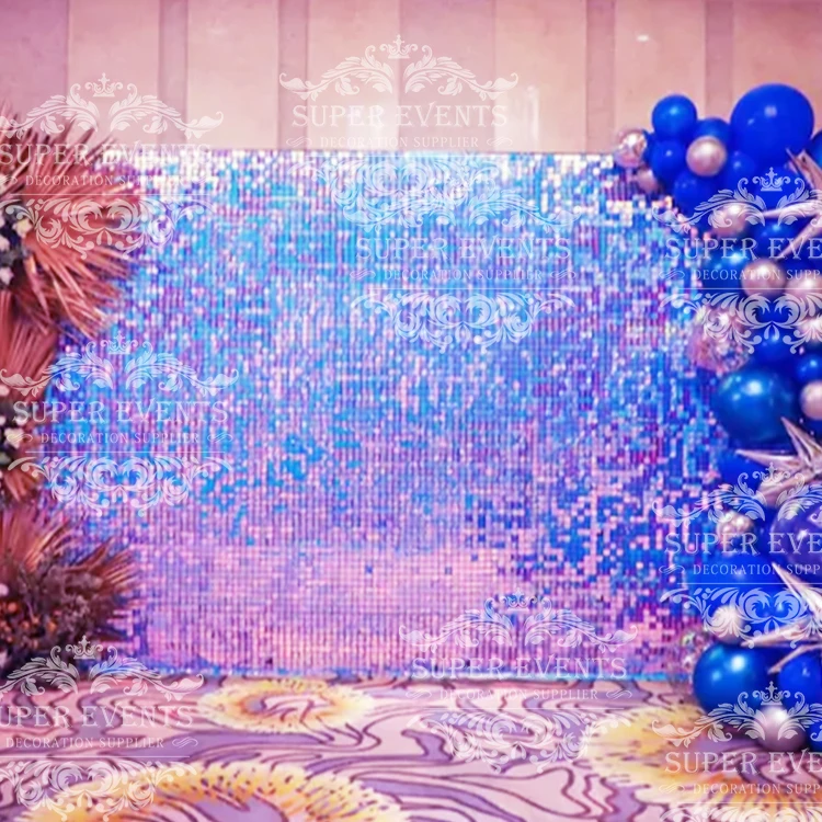 Rose Gold Sequin Shimer Wall Panel Clear Wedding Decoration Backdrop Advertising Backdrop Square Sequin Shimmer Wall Panels