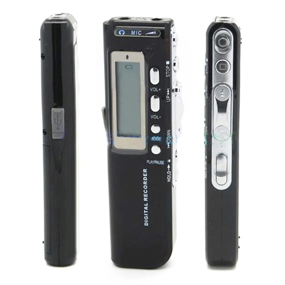 Многофункциональный USB-диктофон 4 ГБ/8 ГБ/16 ГБ, MP3 USB цифровой аудио-диктофон с ЖК-экраном