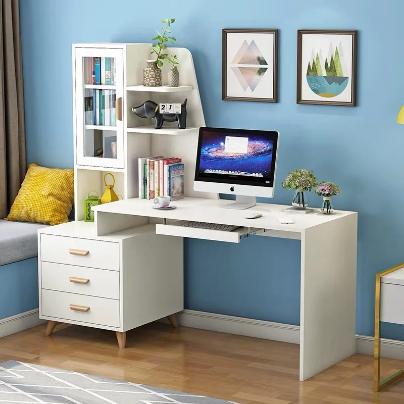 Modern Kid Use School Table Home Furniture Wooden Desktop Study Desk Children Table Make Up Table Bedroom Dresser With Cabinet