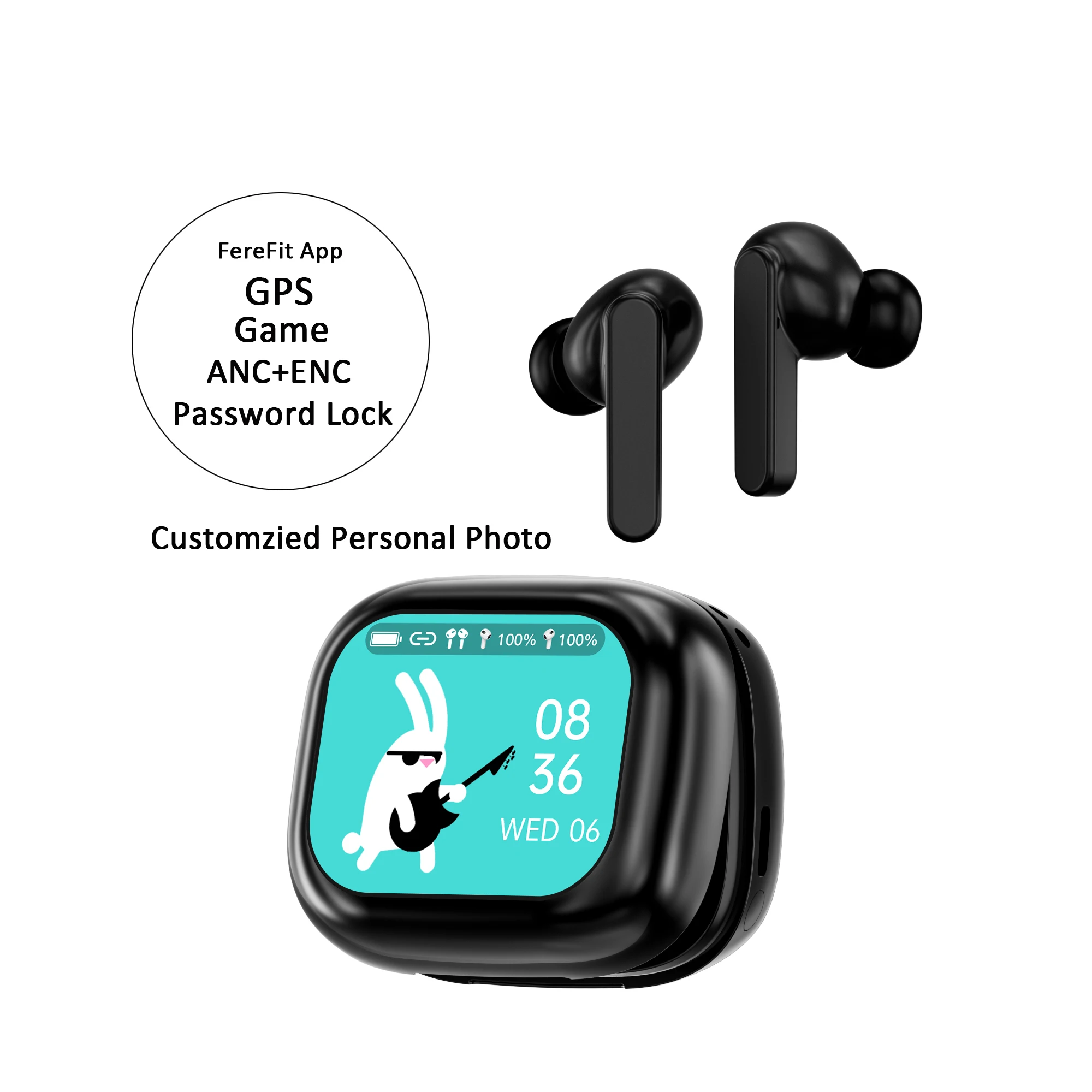 WT-7 A9pro A11 PRO Touch Screen TWS ANC ENC 2024 Earphone BT Call in-ear Headphone Noise cancelling True Wireless Earbuds