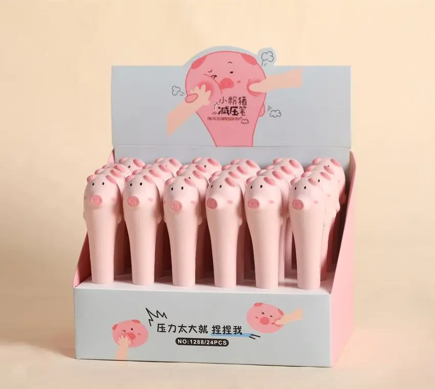 Creative soft cute cat decompression breathable gel pen student pinch pen decompression pen student supplies 0.5mm