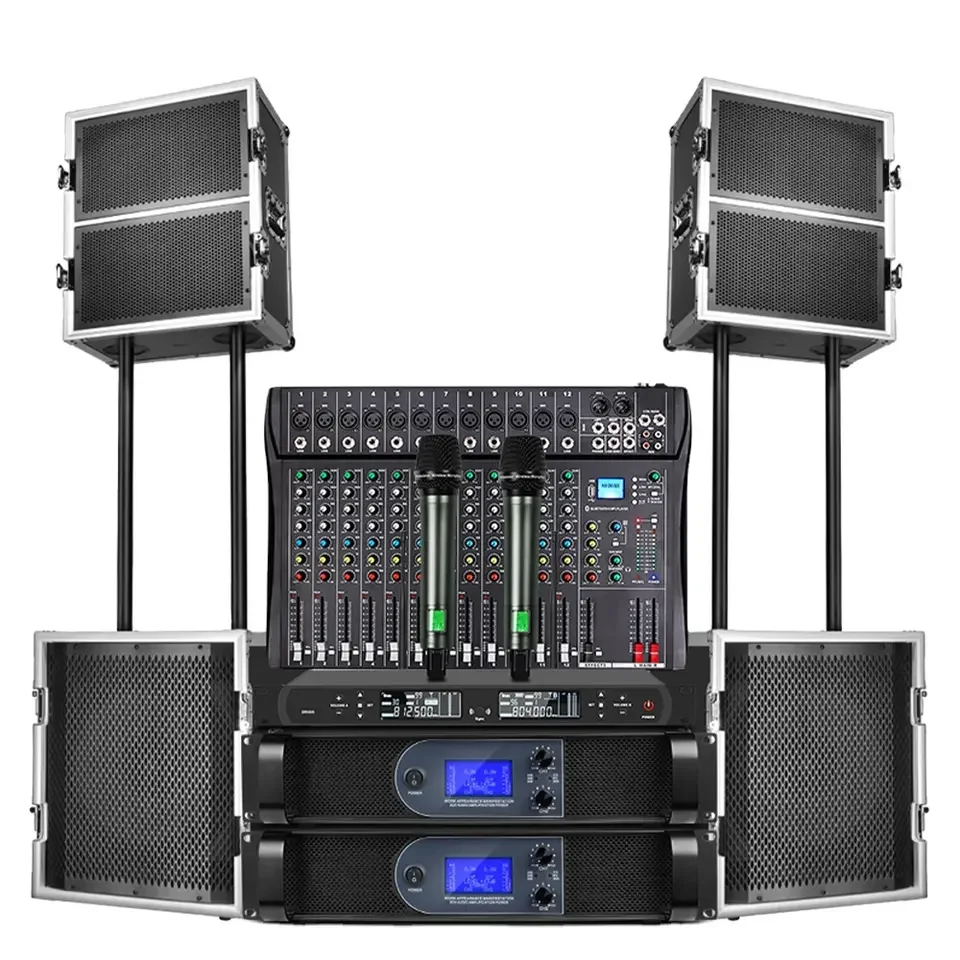 Depusheng LS8 профессиональный двойной 8 дюймов Мощность 750 Вт + акустическая система звуковое оборудование усилители колонки