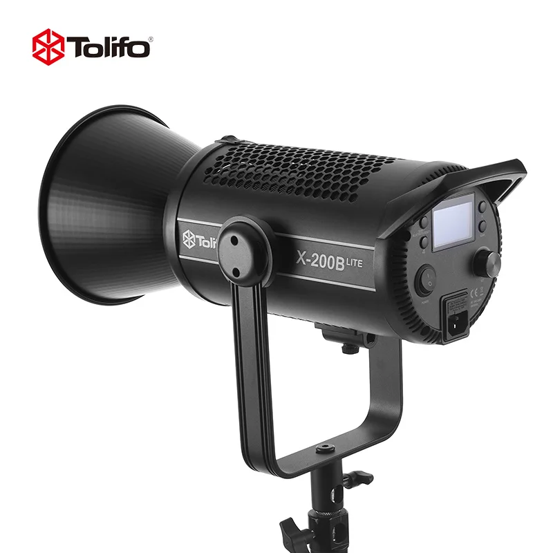 TOLIFO 42100LUX Bi-color LED Video Light X-200B lite Bicolor 2700-6500K Linklite APP COB Studio Light with 12FX Special Effects