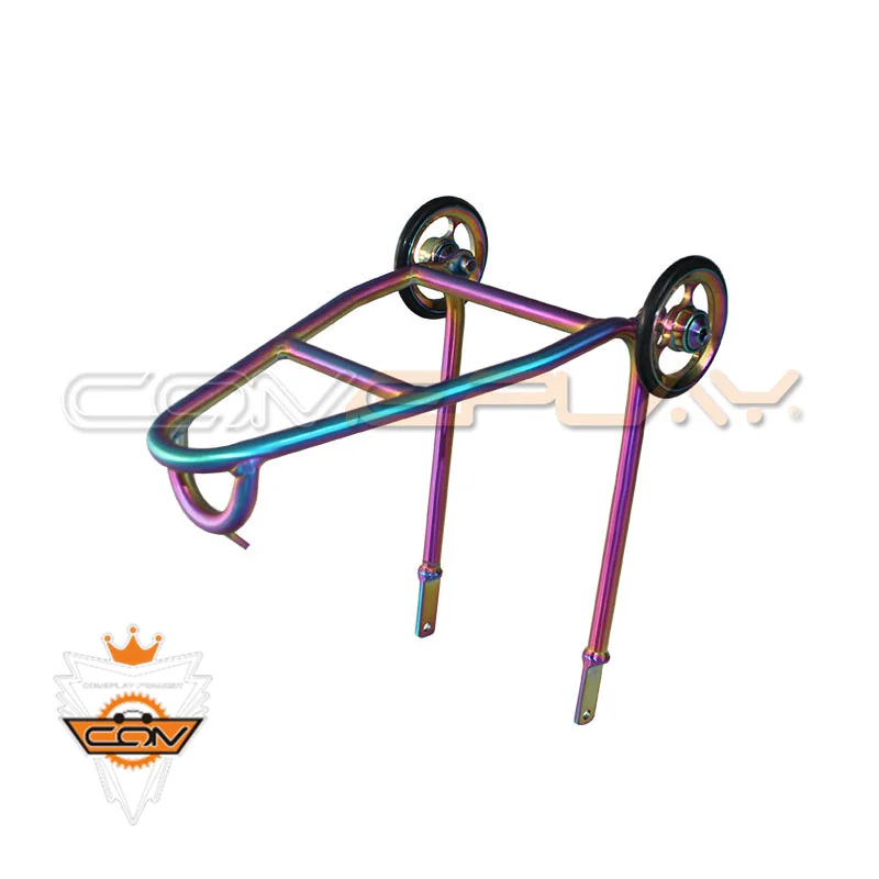Wholesale of bicycle parts Titanium rear rack fit for Tri-fold bicycle