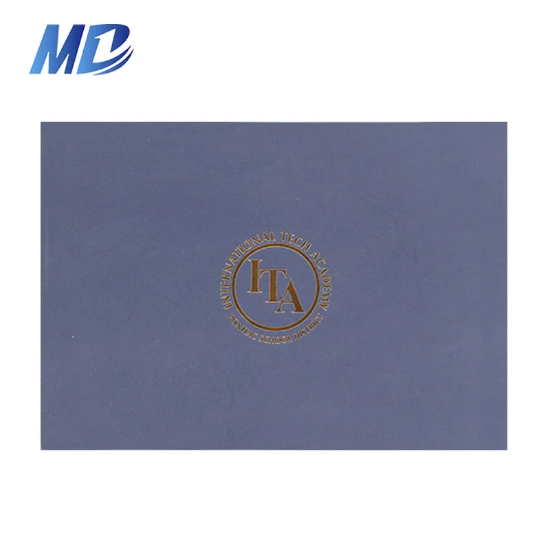 Custom Cheaper Paper Diploma Folder Certificates Holder for Gradutaion