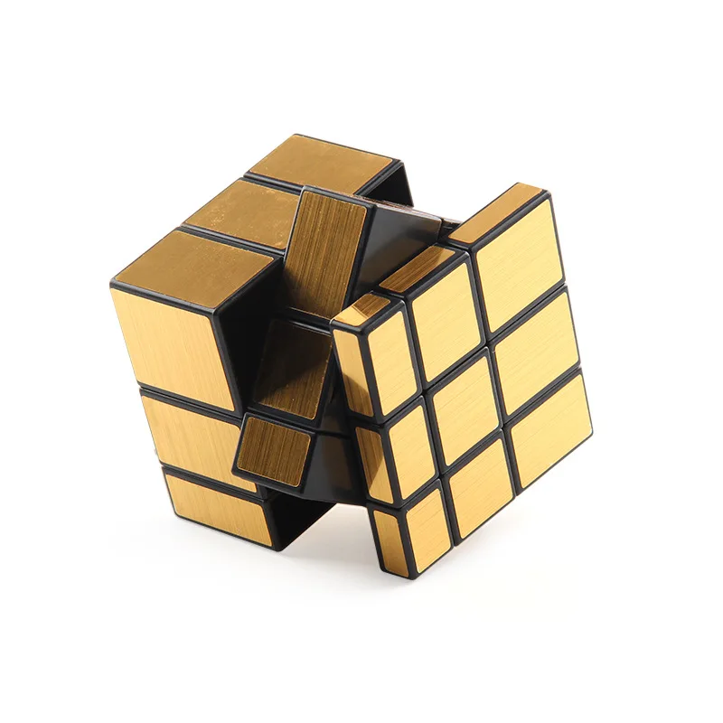 Tiktok Hot Selling Fidget Toys Custom Anti Stress Square Silver Gold Plastic Game Cube 3D 3X3 Mirror Magic Cube Puzzle for Kids