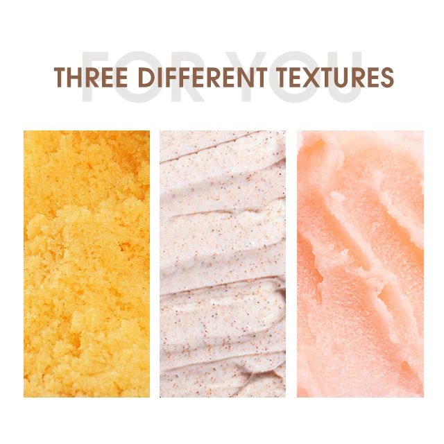 RubioAroma Wholesale Private Label Natural Organic Whitening Moisturizing Whipped Fruit Scrub Set Coffee Sugar Body Scrub