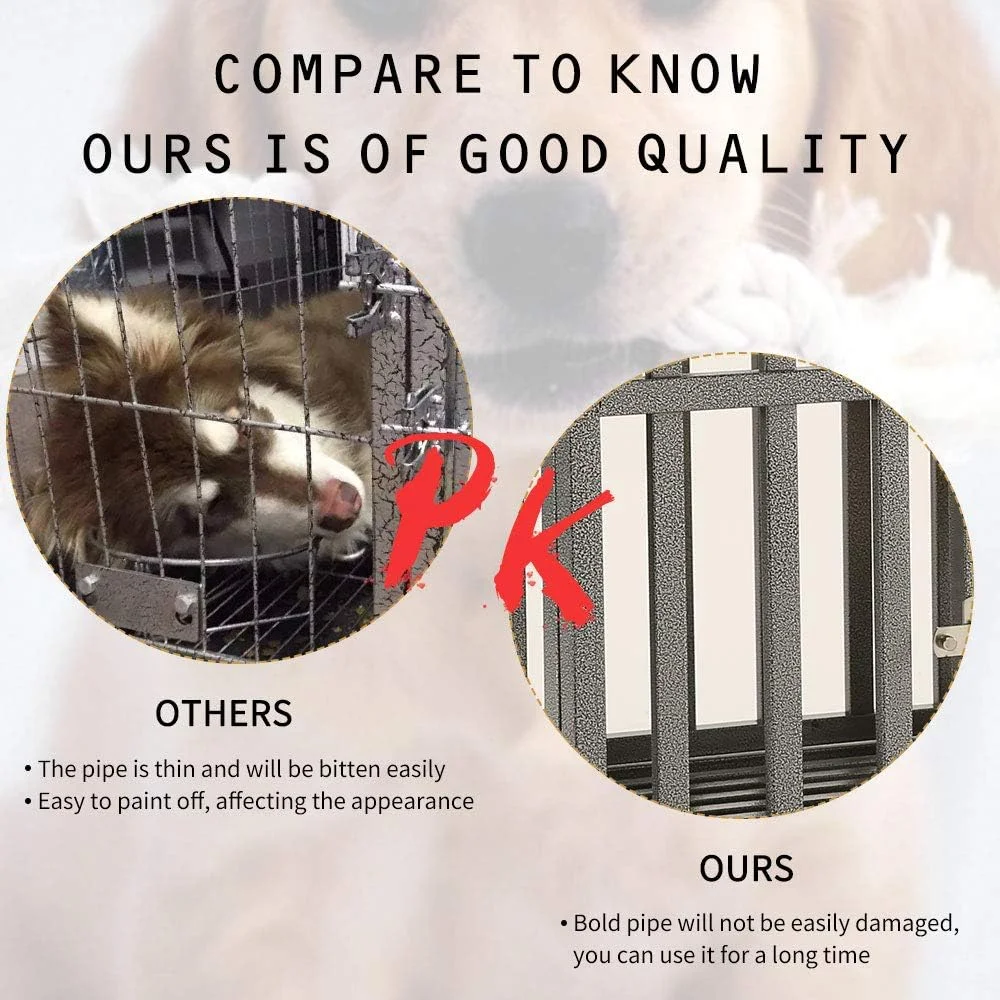 Wholesale Heavy Duty Removable Pet Metal Cage Two Door Design Durable Dog Crate Kennel