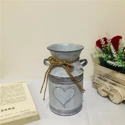 Wholesale home decor vintage style floor metal flower vase