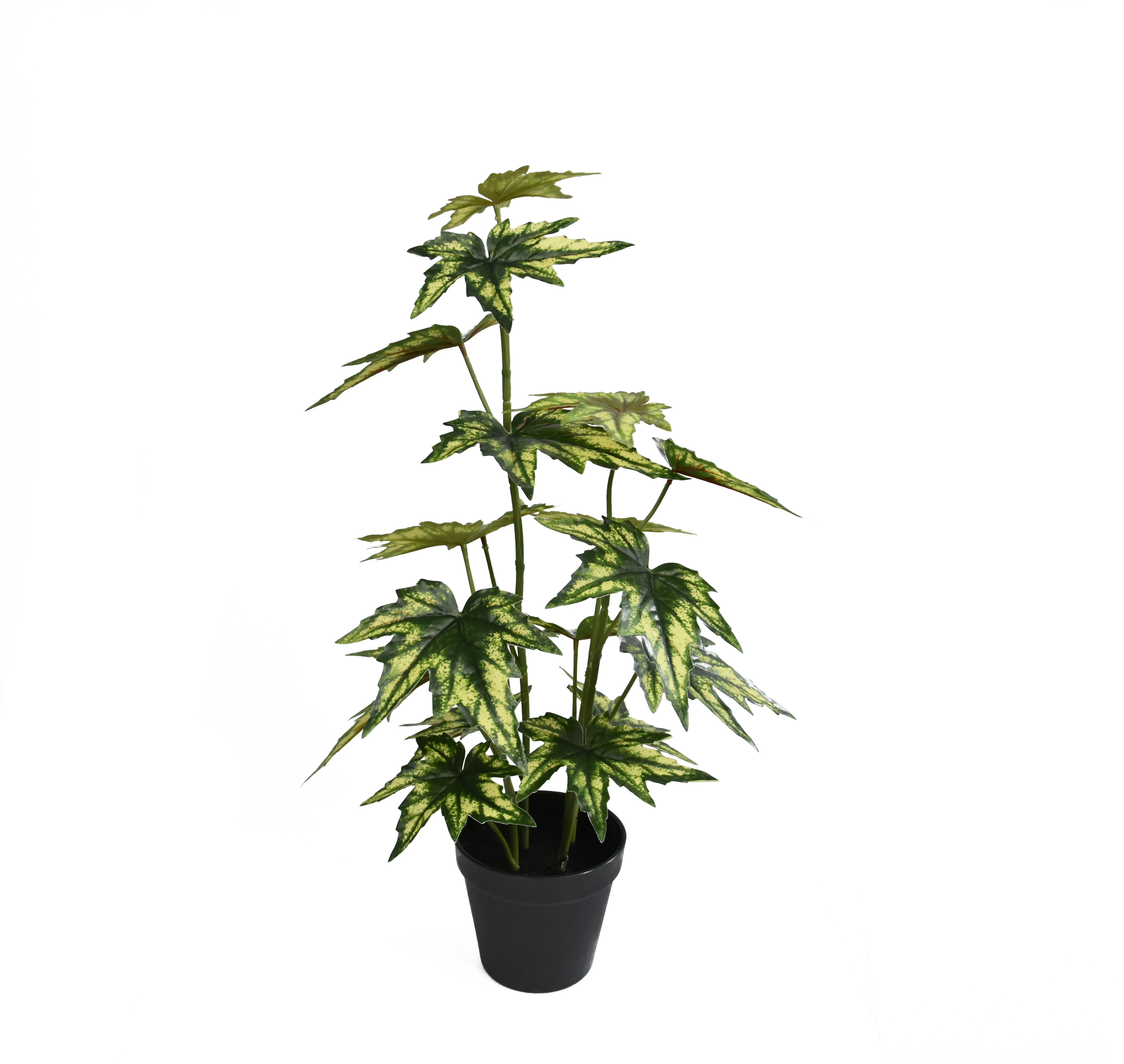 Artificial Trees Office Home Decor Green Leaves Red Anthurium Plant in Pot Maple Begonia