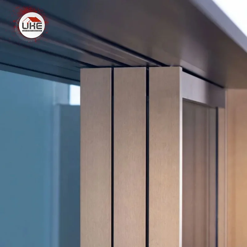 Hanging Sliding Synchronized Door System Aluminium Frame Glass Soundproof Minimalism Hidden Track Hardware Doors