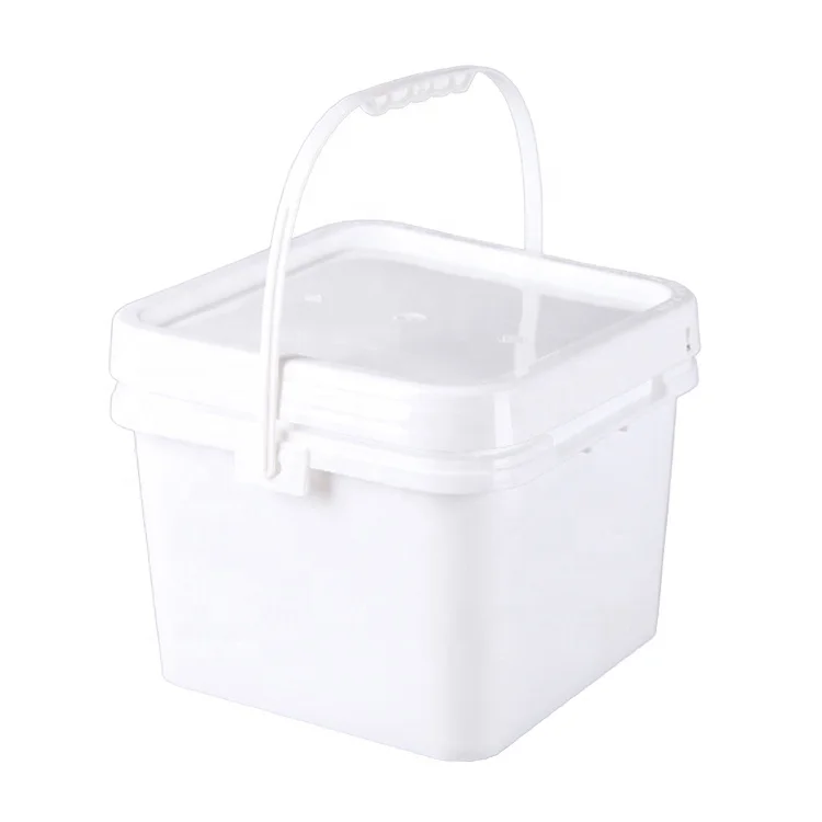 2 gallon plastic square bucket pail food grade 8L bucket with lid for packing Paint