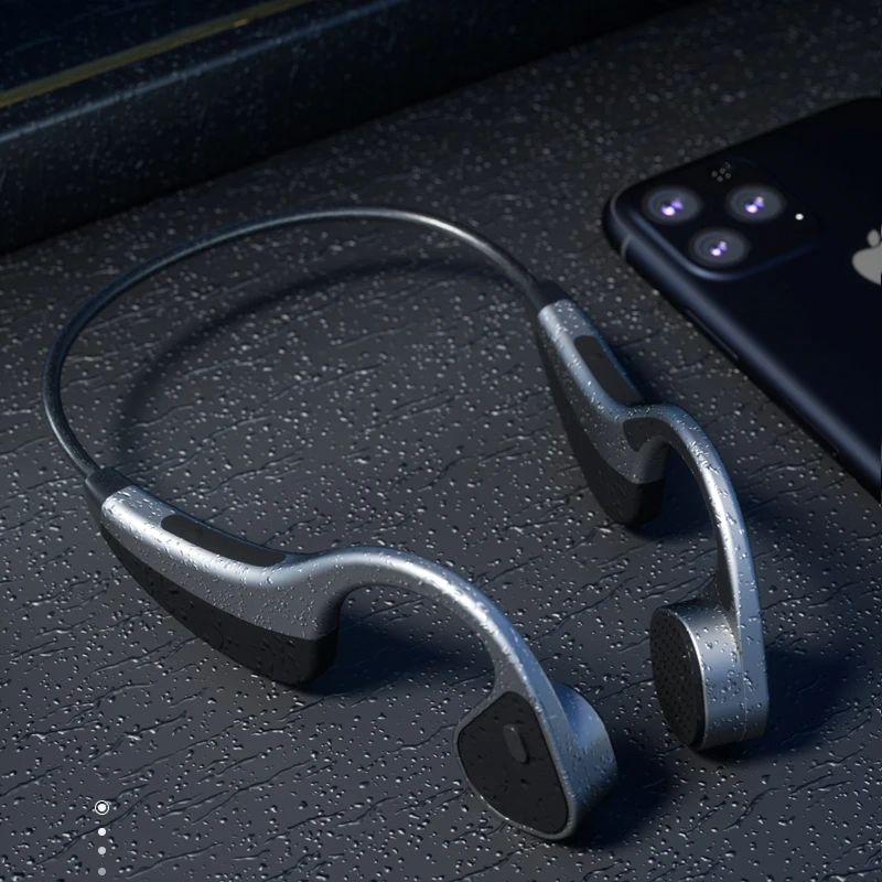 New Ture Bone Conduction Headphones Wireless Earphone IP67 Waterproof Outdoor Sports Headset K8 Not In-Ear HD With Mic