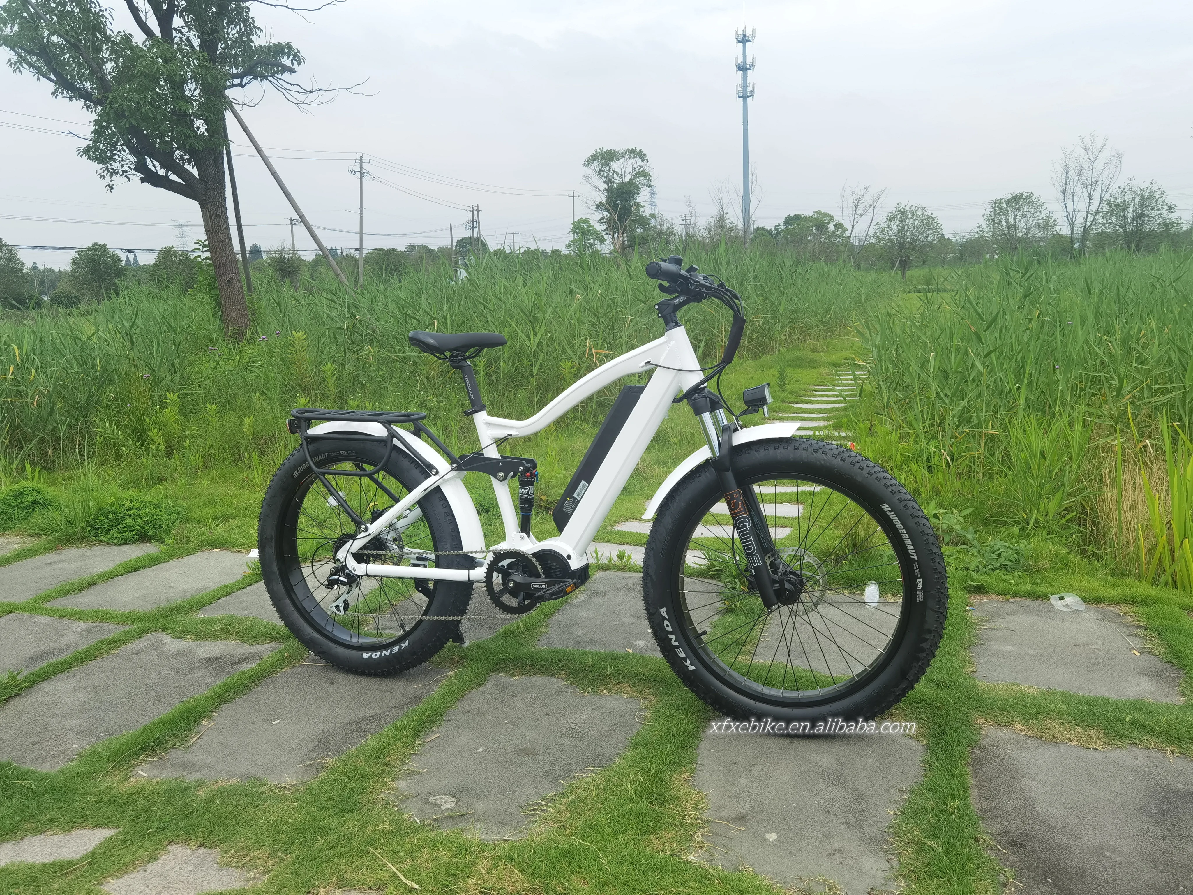 High Power E MTB 8 Speed Fat Tire Full Suspension Electric Hybrid Bike 1000w Bafang M620 Mid Drive Ebike for Hunting