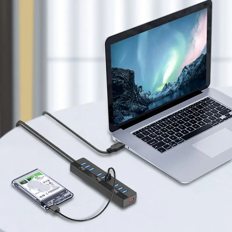 USB C Docking Station 10 Port USB 3.0 Data Hub 8 ports 4 ports Laptop USB Hub for Dell HP Lenovo MacBook