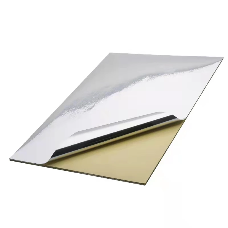 Заводская самоклеящаяся глянцевая Серебристая ПЭТ пленка 25 микрофонов 50 для производства лазерной или струйной