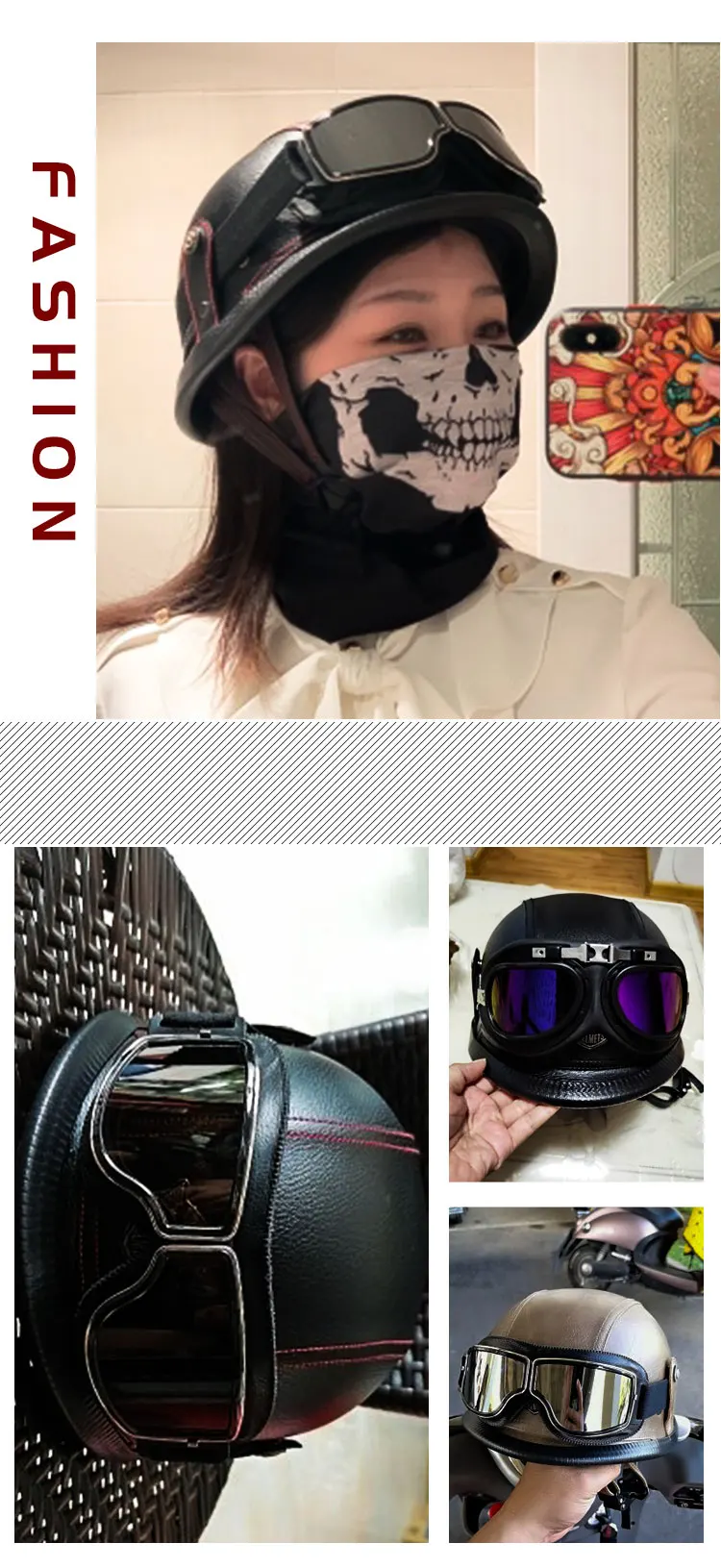 SUBO German Design Fashion Motorcycle Helmets Quality ABS Bike Comfortable Ride 9 Colors Optional Open Face ECE Certified Helmet