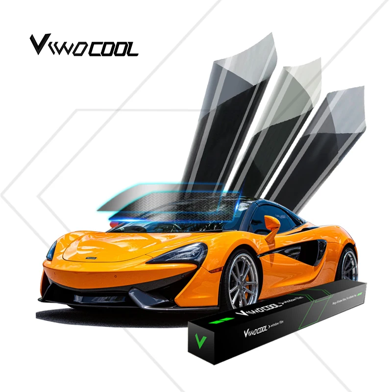 viwocool car tinted window film solar uv rejection 5% car window tint film roll 2mil IR0595 high definition solar window film