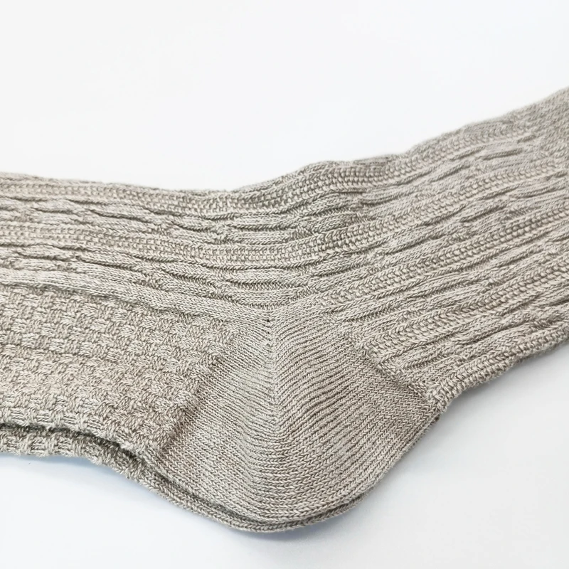 All Seasons Men Quarter Hemp socks 100% hemp yarn customize oversize natural flax crew socks no dyeing