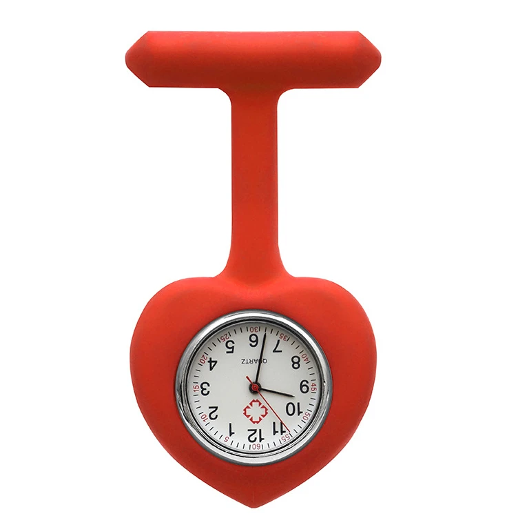 
Rubber Nurse Pocket Watch Rubber Pocket Watch Clock Brooch Pocket Watch Multicolor Mechanical Silicone Stainless 