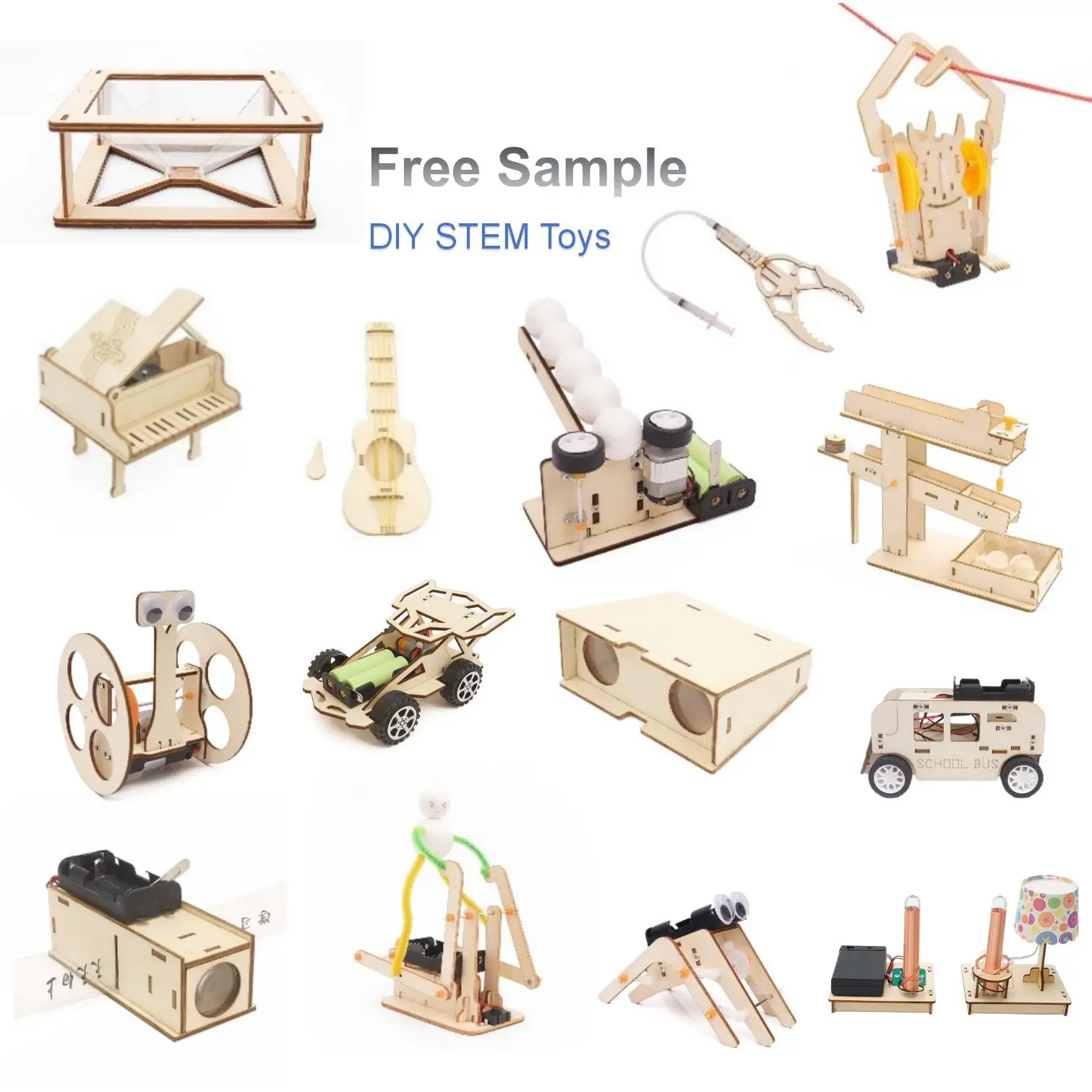MI 2024 Wooden Car 3D Puzzles STEM Educational Science Kit DIY Toys Crafts Handmade DIY Children Toys Stem Science Kit