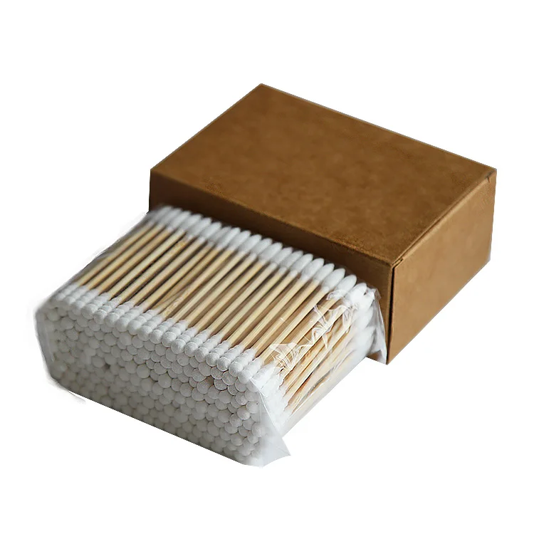 Personal care 100 piece packed eco friendly ear cleaning cotton buds bamboo swab