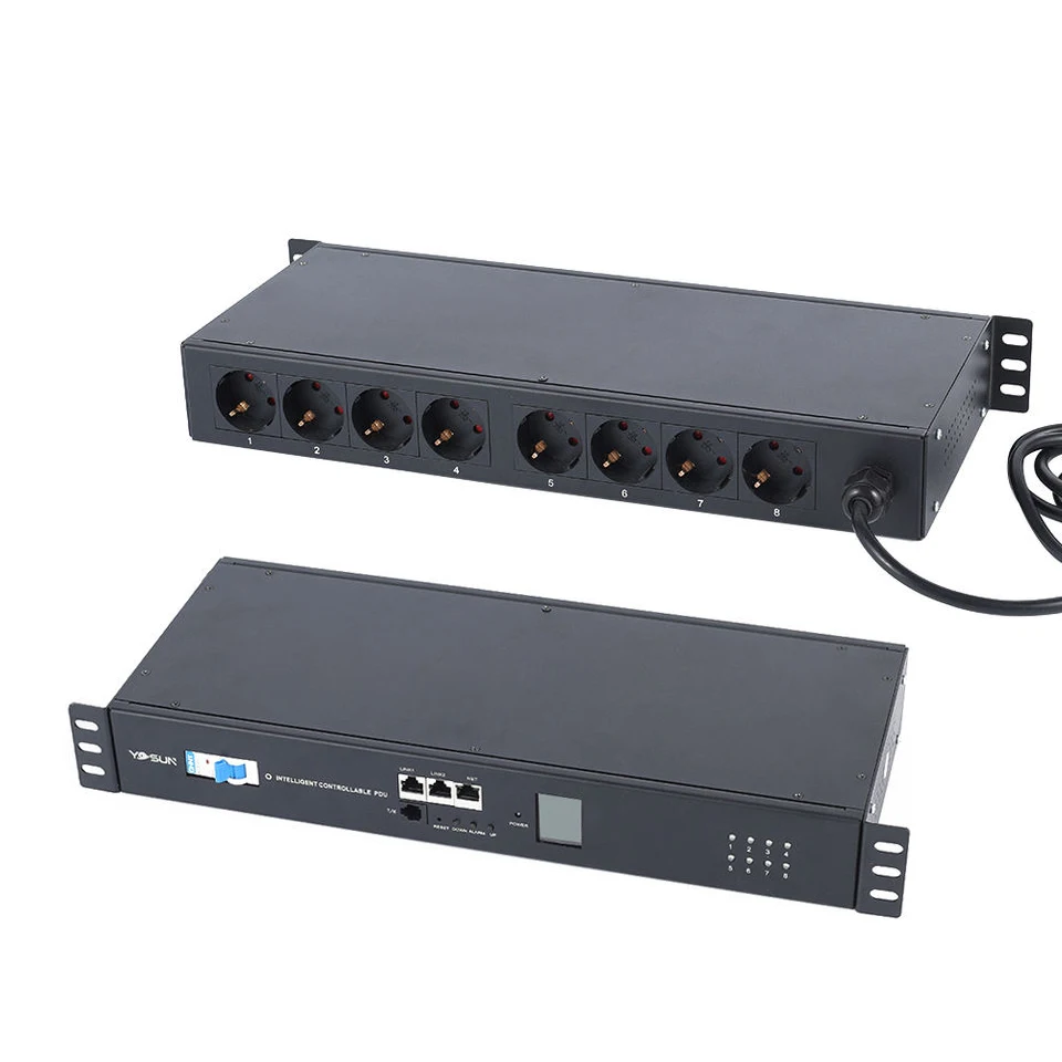 19 дюймов Смарт интеллигентая (ый) 1U 8 способ Германия металлический корпус БРП розетка для интернет-центр обработки данных