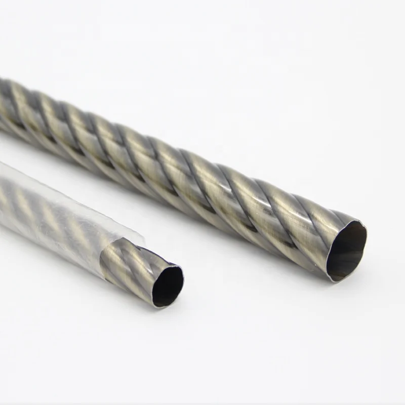 Low Price Iron Curtain Tube 28mm Curtains Pole Twist Pipe Morocco AB Color Curtain Rods