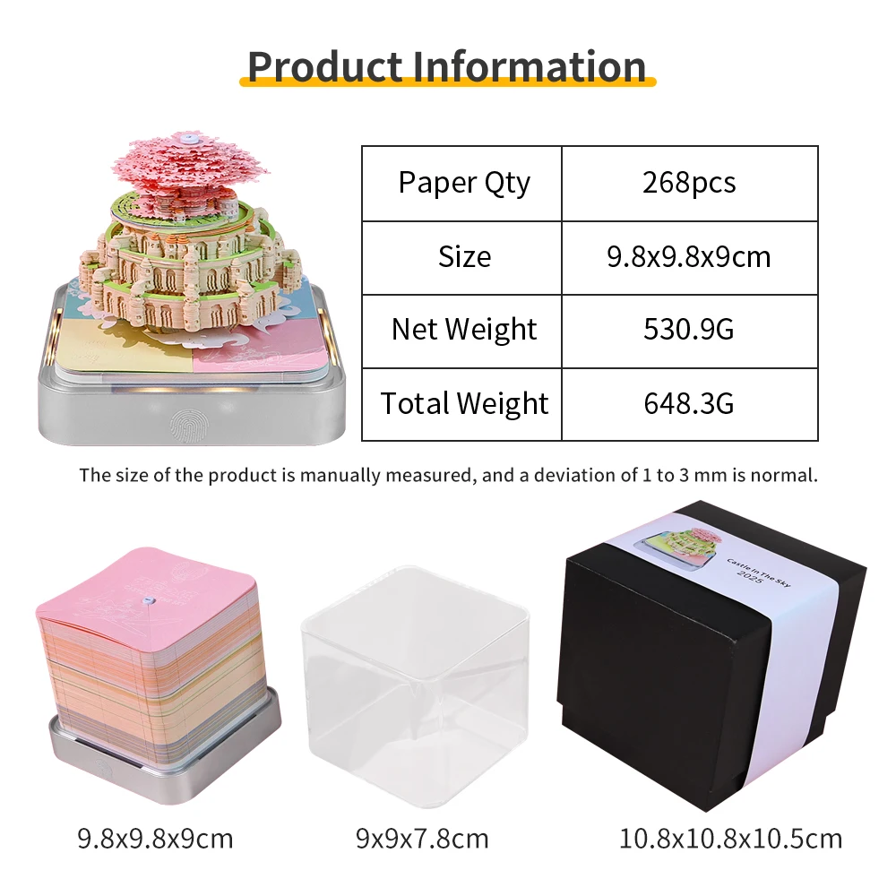 Creative Personalized Custom 3D Paper Art Daily Tear Off Small Office Pocket 3D Polyhedron Paper Desk Table Calendar For Gift