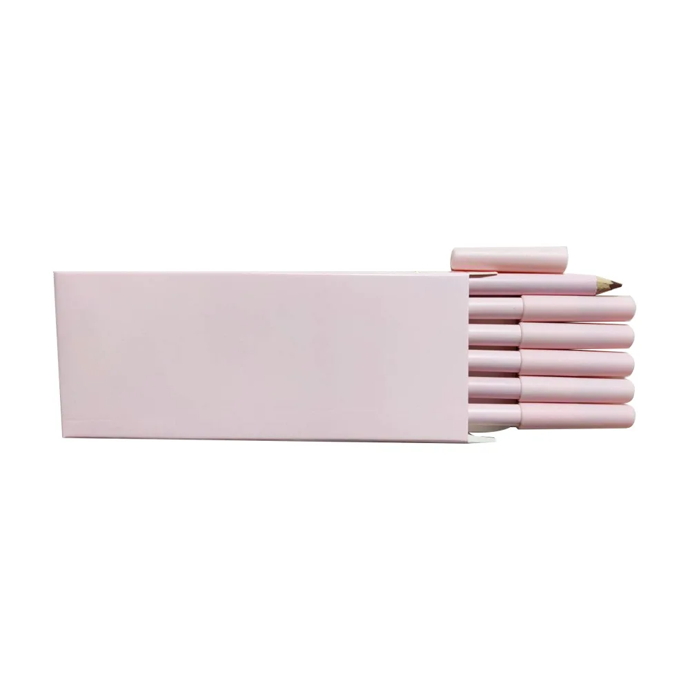 long lasting lip shape outline no logo 6 pcs a pack 24 color white and pink tubes lip liner pencil no logo makeup kits