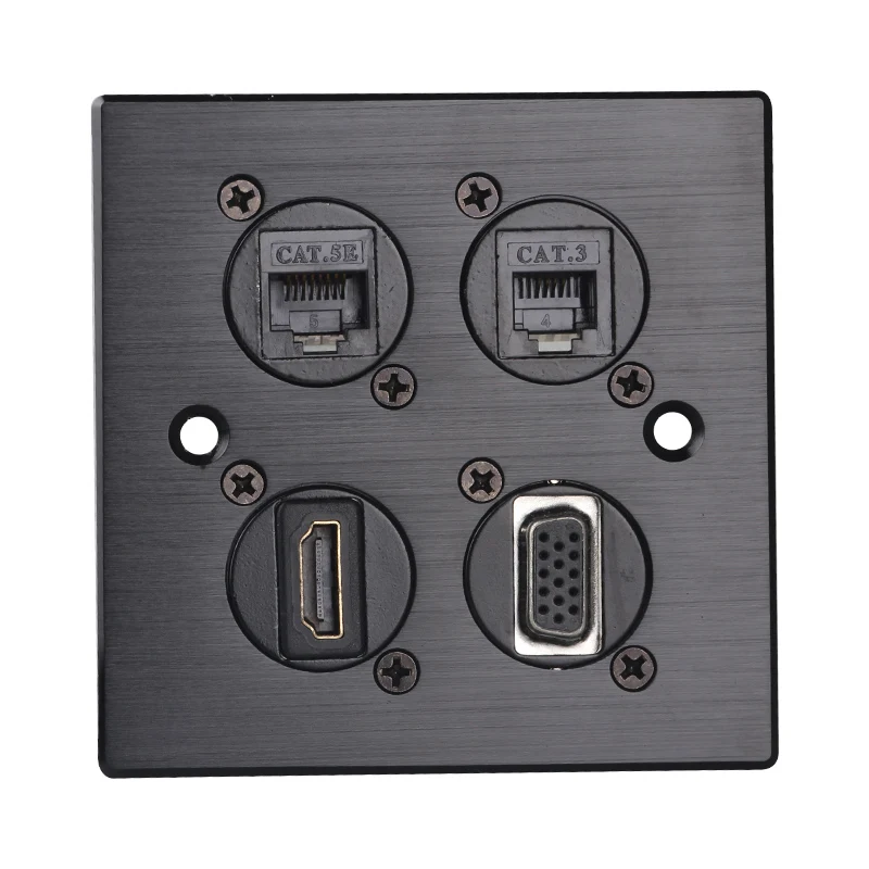 seto d panel VGA rj45 cat5 network socket rj11cat3 socket multimedia projection panel