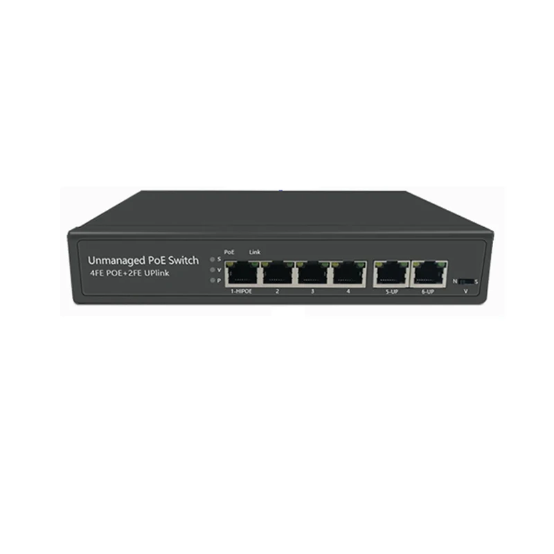 New 10/100Mbps 2 sfp ethernet bord poe switch  4 port