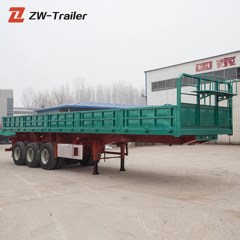 80Tons 90Tons 3 Axles 34 ton Side Tipper Semi Truck Trailer For Sale In South Africa