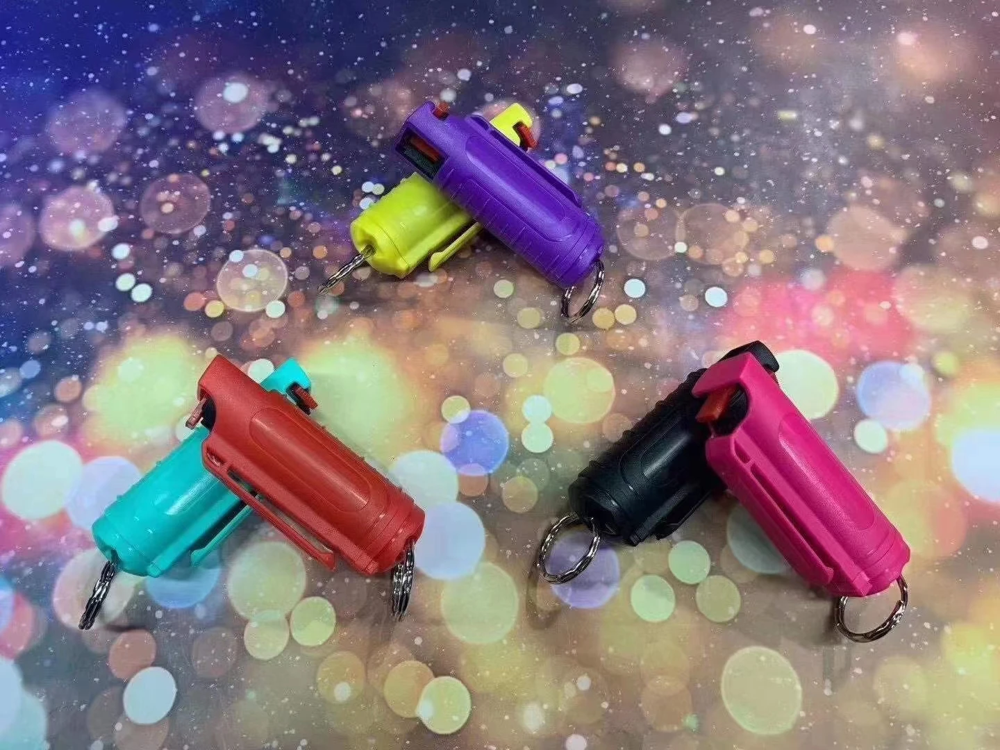 
Mini Size In stock 15ml 20ml Pepper Spray with Key chain for lady Self Defense 